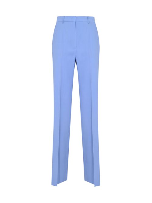 Pantalone MSTQUASAR in lana crepe satin Azzurro MAX MARA STUDIO | 2616131041600011